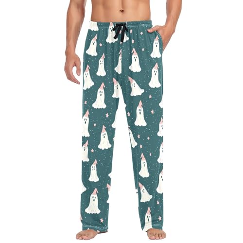 Spirits Stars Men's Cotton Pajama Pants with Pockets and Drawstring Comfortable and Stylish,S