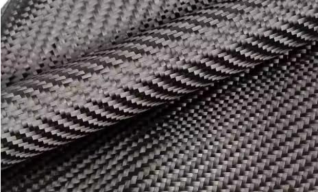 Grade A 3K 200g Carbon Aramid Mixed Fabric, 2x2 Twill Carbon Kevlar Cloth, High Strength 100cm Wide (Black, 1m x1m)