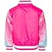 Barbie Little Girls Varsity Bomber Jacket Logo Bright Pink Glitter 7-8