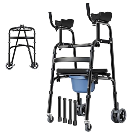 Cadre de marche à roues avec repose-bras pliable pour retrouver son autonomie sans effort