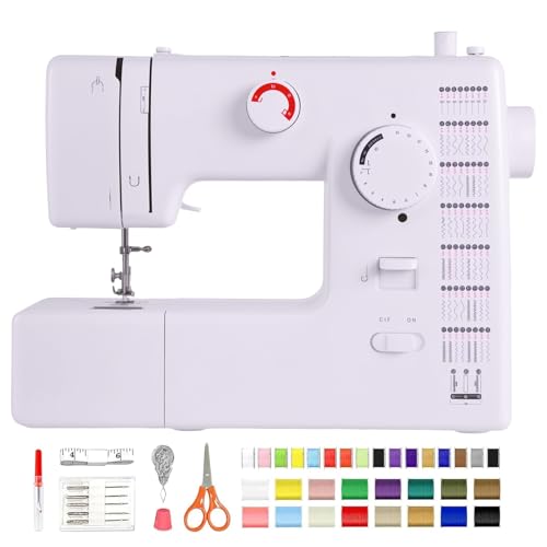 Multifunction Sewing Machines, Strong Motor with Enhanced Piercing Power, 59 Stitch Applications, Full Metal frame, Strong & Tough, with Foot Pedal, Storage Drawer, Accessory Kit