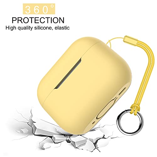 Compatible With Airpods Pro 2Nd Generation Case Cover With Lanyard, Soft Silicone Skin Case Cover Full Protective Front Led Visible (Banana Yellow) #TOP4