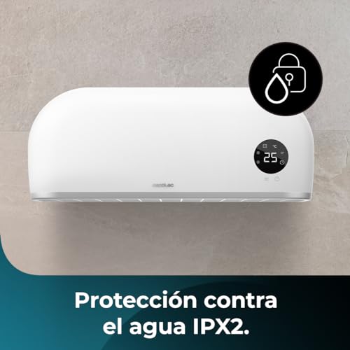 Miniatura 4 de Cecotec Calefactor cerámico de baño ReadyWarm 2000 Max Box Ceramic con 2000 W, pantalla LED, mando a distancia y protección IPX2, 20 m2
