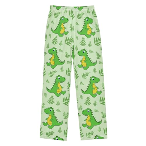 ZZKKO Funny Green Dinosaurs Boys Pants for Kids Jogger Pants with Pockets S-XL