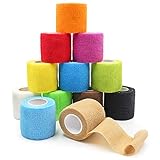 ✔️Venda Cohesiva Envoltura Tape Set: La cinta autoadhesiva fuerte Sweetone le ofrece el mejor soporte para la compresión controlada o la fijación de apósitos y dispositivos sin necesidad de usar alfileres o cinta para mantenerla en su lugar. Cada rollo está envuelto individualmente y se puede romper sin usar tijeras.