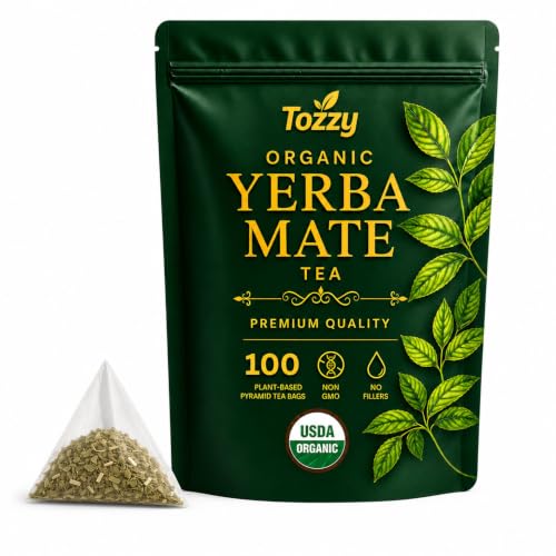 Tozzy Organic Unsmoked Yerba Mate Tea – 100 Count