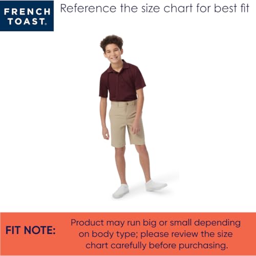 Image of French Toast Boys Flat Front Stretch Twill Shorts with Adjustable Waist in Standard and Extended Kids Sizes Navy, 6