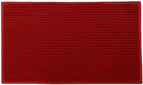 Image of Heart Home Microfiber Anti Slip Bath Mat 14 inchx21 inch(Red) CTHH2870