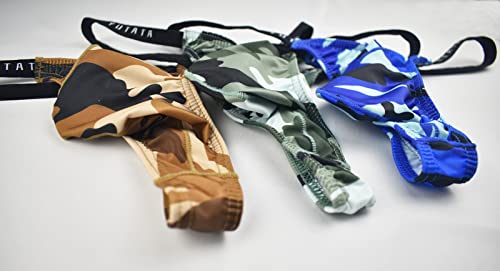 Mens Camoufalge Thong Underwear Men's Slim G String Bikini2