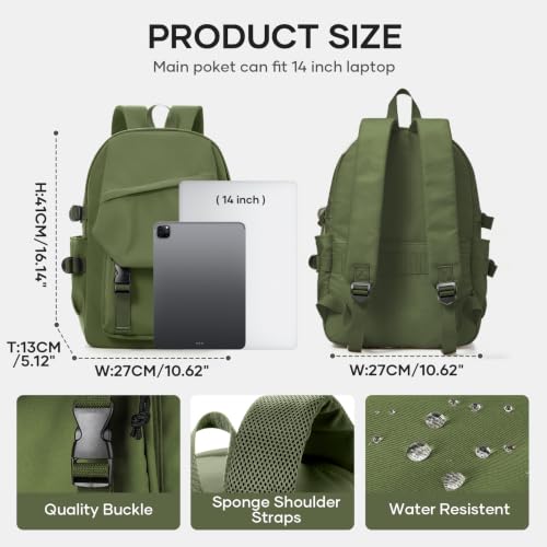 Image of coowoz Lightweight School Backpack College Laptop Backpack for Men Women Travel bag High Middle School Bag Bookbag for Boy Girls