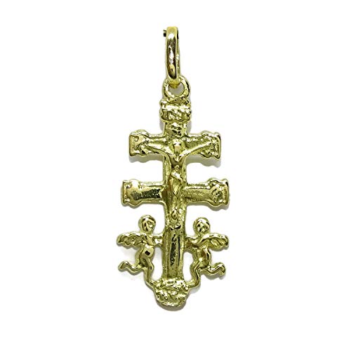 Croix de Caravaca or 18 carats le cadeau de baptême idéal