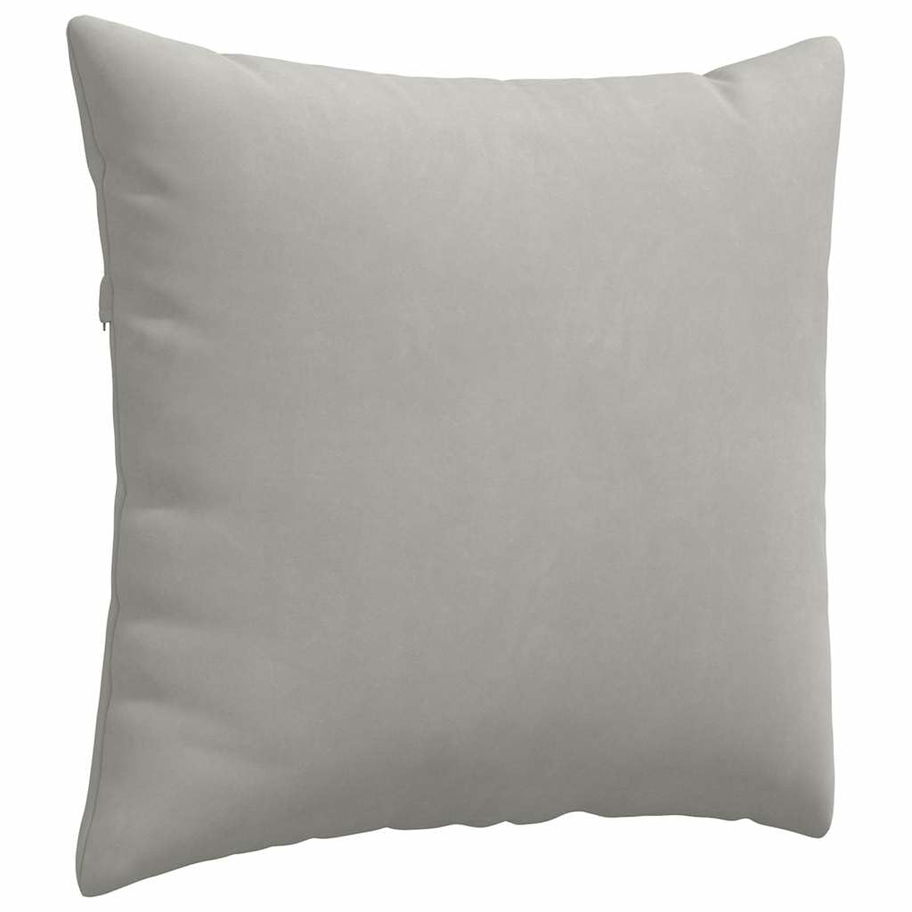 Sofakissen 2 Stück Hellgrau, 45x45 cm Stoff, Dekokissen mit Polyesterfüllung, Abnehmbarer Bezug, für Wohnzimmer, Schlafzimmer