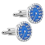 HEALEEP Boutons Manchette Homme Compteur Vitesse Bleu Boutons Manchette Voiture Métal Ré...