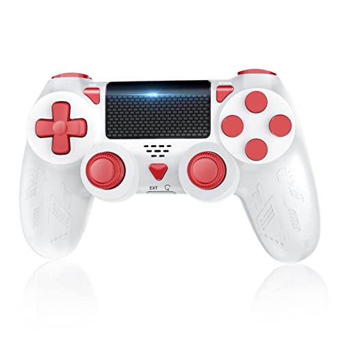 Gamrombo Mando para PS4 Inalámbrico Bluetooth Mandos Gamepad para PS4 Pro/Slim con Dual Shock Vibración/6 Axis Gyro Sensor/3.5mm Audio Micrófono Cover