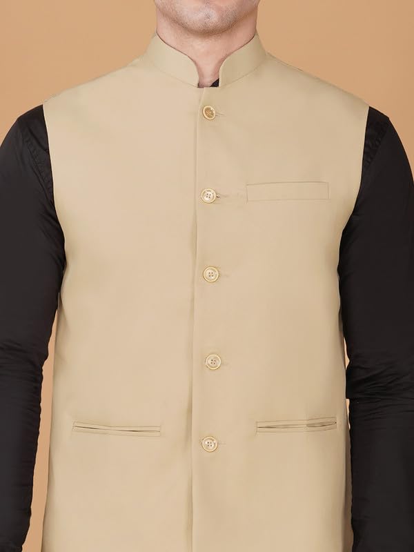 Image of DEIFIC Bandi Modi Koti, Nehru Jacket for Men, Cotton Waistcoat for All Occasion: Diwali, Wedding, Ethnic, Office Party, Formal & casual Look