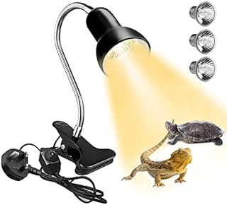 Eilinco Tortoise Heat Lamp, Basking Light for Reptiles, 25W+50W UVA UVB Heat Spotlight for Aquarium Reptile/Lizards/Turtle/Snakes
