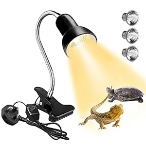 Eilinco Tortoise Heat Lamp, Basking Light for Reptiles, 25W+50W UVA UVB Heat Spotlight for Aquarium Reptile/Lizards…