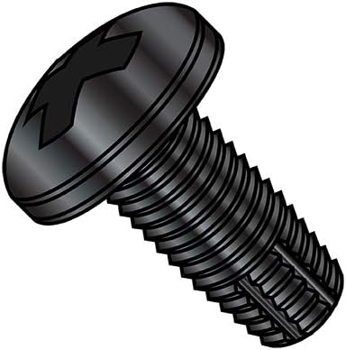 12-24X1 Phillips Pan Thread Cutting Screw Type F Fully Threaded Black Oxide (Pack Qty 4,000) BC-1216FPPB by Shorpioen