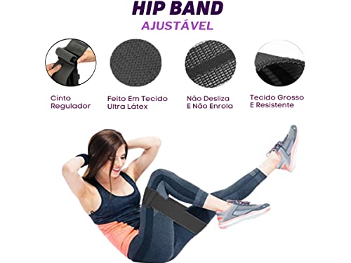 Hip Mini Band Super Extra Forte Preta Ajustável Premium Bravus