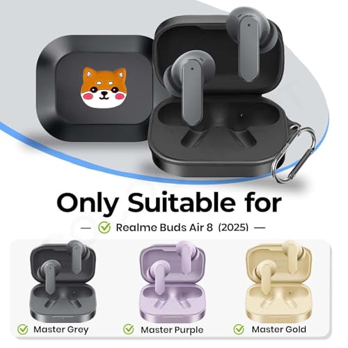 Image of Soft Silicone Case Cover Compatible for Realme Buds Air 8 (Shiba)