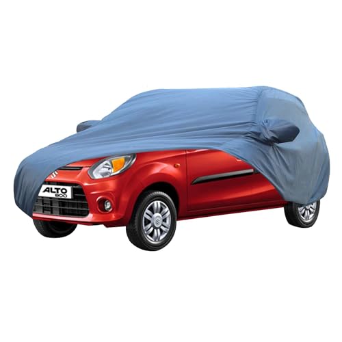 Image of Allextreme M85001 Car Body Cover Compatible with Maruti Suzuki Alto 800 Custom Fit Dustproof UV Heat Resistant Indoor Outdoor Body Protection (Blue with Mirror)