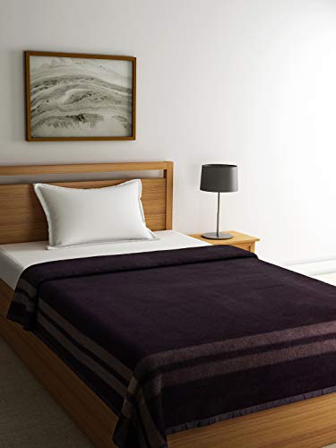 Image of Raymond Home Single Bed Checks Woolean Blanket