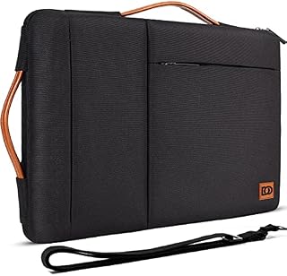 DOMISO 17 inch Laptop Sleeve Case with Handle Water-Resistant for 17.3" Dell Inspiron/MSI GS73VR Stealth Pro/Lenovo IdeaPad 300 320 321/HP ENVY 17/LG Gram 17"/ROG STRIX GL702VS, Black