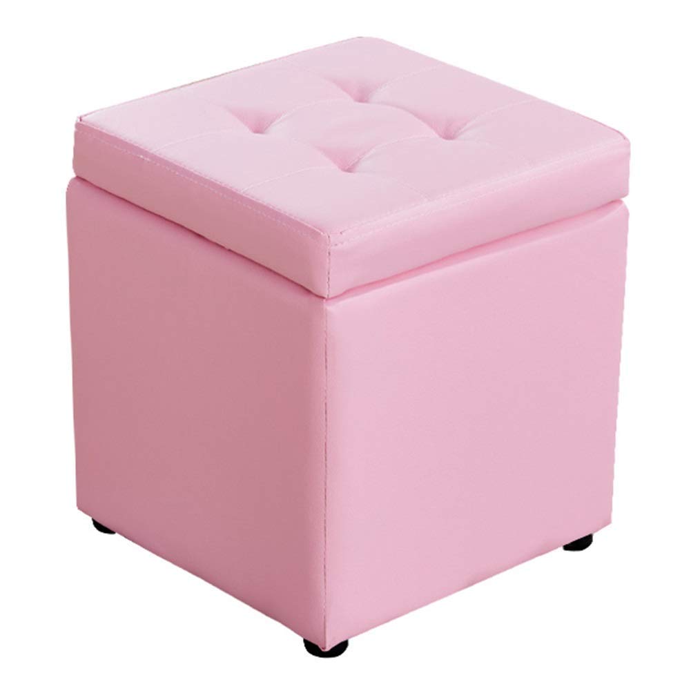 Pouf étanche rose avec rangement pour un salon cocooning ou une coiffeuse de chambre élégante