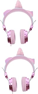 Hemobllo 2Pcs Fone De Ouvido Fones De Ouvido Heaphones Fone De Ouvido Com Fio Sobre A Orelha Fone De Ouvido De Gato Fone De Ouvido Com Som Surround Fones De Ouvido Com Fio Para Fones De