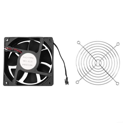 12V DC Fan Compatible with for Gravity Series 560/800/1050 XL Digital Charcoal Grill, 120x120x38mm, Black Plastic