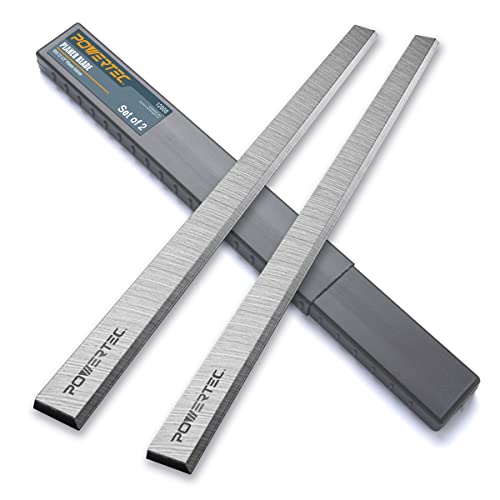 POWERTEC 12-1/2 Inch Planer Blades for Craftsman 233780, JET JWP-12-4P Planer, Replacement for JET 708522 Planer Knives, Set of 2 (12808)