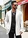 Runcati Mens Cardigan Sweater Shawl Collar Cable Knit Cardiagn Long Winter Open Front Sweaters with Pockets White