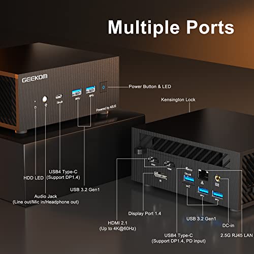 Image of GEEKOM Mini PC IT12, AMD Ryzen7 7735H (up to 4.75GHz) Windows 11 Pro Mini Computers, 32GB DDR5 RAM 1TB M.2 SSD, Support 4K@60Hz /8K UHD /WiFi 6E /BT5.2 /2TB Expansion, Mini Desktop Computer