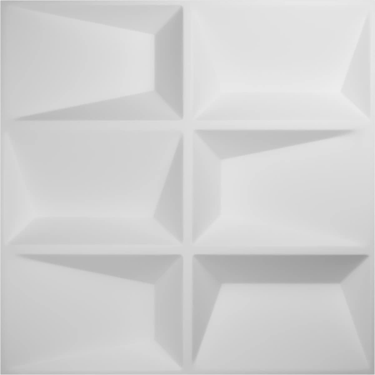 White Textured 3D PVC Decorative Wall Panel 19.63" x 19.63"
