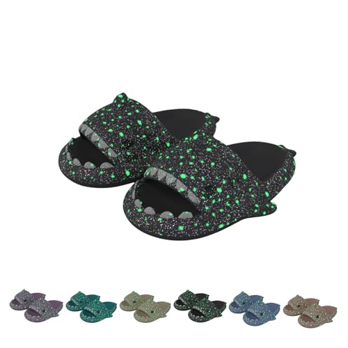 Christmas Shark Slides,Halloween Shark Slides, 3D Shark Slides Glow in the Dark, Thick Sole Non Slip For Men Women