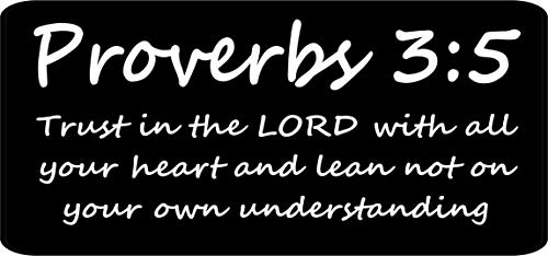 Proverbs 3-5 - Christian - Bible Verse - Window Bumper Locker Sticker car Vinyl Decal