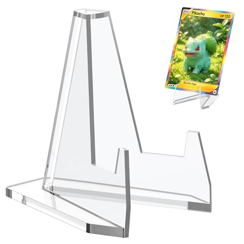35 Pack Card Stand Acrylic Trading Card Holder Mini Easel Display Stand