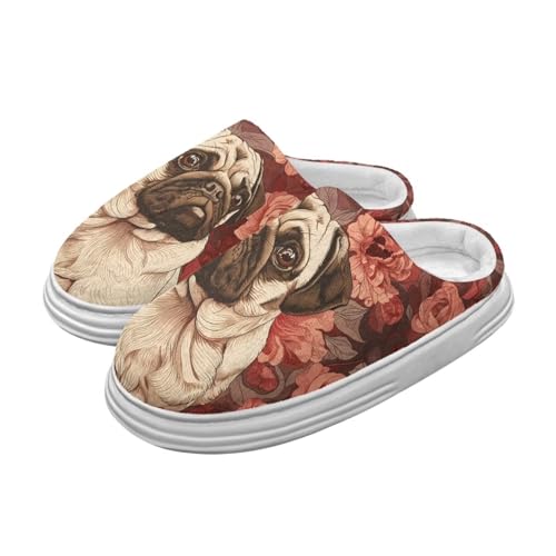 Cute Animal Slippers Indoor Non-slip Soft Plush Fuzzy Sslippers With Arch Support Closed Toe Warm Thick Sole Shoes2