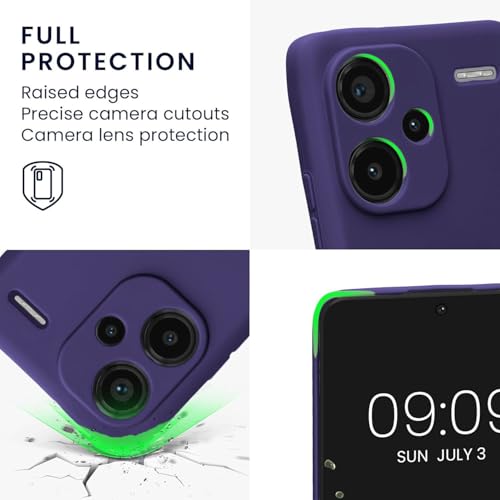 Image of DIZORO Compatible with Mi Redmi Note 13 Pro Plus 5G Back Cover with Upgraded Square Edges for Camera Protection Shockproof Flexible Matte Liquid Silicone Mobile Phone Case (Forest Green)