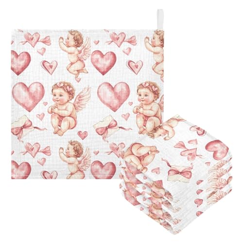 vvfelixl Baby Muslin Washcloths Romantic Holiday Baby Burp Cloths Cotton Babys Face Towel for Newborn Infants Boys Girls Soft and Absorbent 11.8 X 11.8 in, 3 Pack3