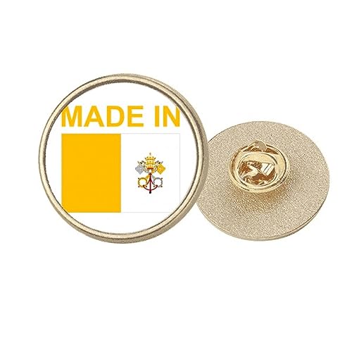 Broche Vatican ronde dorée, l'accessoire chic pour vos vestes