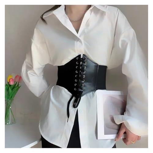 Corset Belt Corset Wide Belts Faux Leather Girdle Belt for Women Elastic Tight High Waist for Daily Wear3
