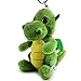 Llavero de peluche con diseño de dragón Camroth, color verde