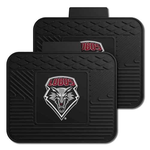 FANMATS NCAA University of New Mexico Lobos Vinyl 2-Pack Utility Mats , Black , 14