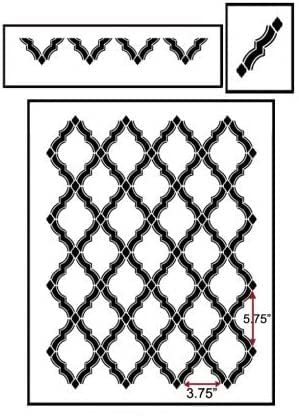 Image of Dequera Agora Wall Stencil Pattern - Small - Beautiful Stencils for DIY Home decor, Size - 16 x 24