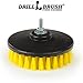 Threaded 5-inch Scrubber - All Purpose Cleaning Supplies - Scrub Brush fits Electric, Pneumatic DA Rotary Polishers - Bathroom Rugs - Cleans Carpet - Floor Scrubber - Shower Cleaner - Grout Cleaner