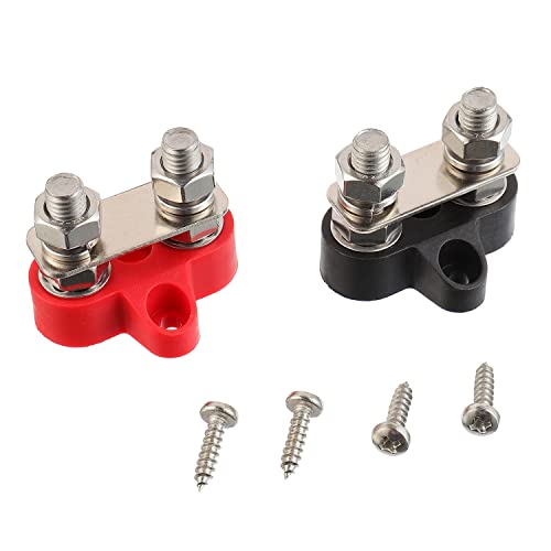 EPLZON M8 5/16" 2 pièces boulon de fixation bornier de batterie 12-48V DC Bus barre Bus pour RV camion Camping bateau Cover