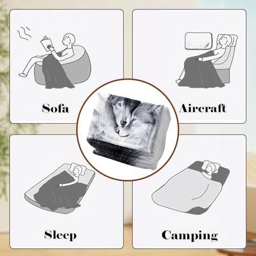 Decke WolfMotiv Kuscheldecke,Warm und Flauschig Kinder Wolf Decken Flanelldecke,mikrofaser Couchdecke Raumdekoration(Wolf A, 150x200cm)