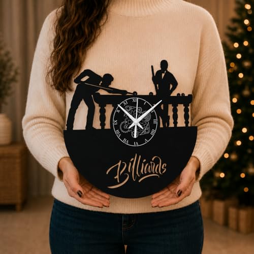 Horloge murale billard et accessoires de table de jeux - 7
