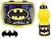 Set repas scolaire 2 pièces composé d'une bouteille d'eau et d'une lunch box - goûter maternelle - sans BPA (Batman)